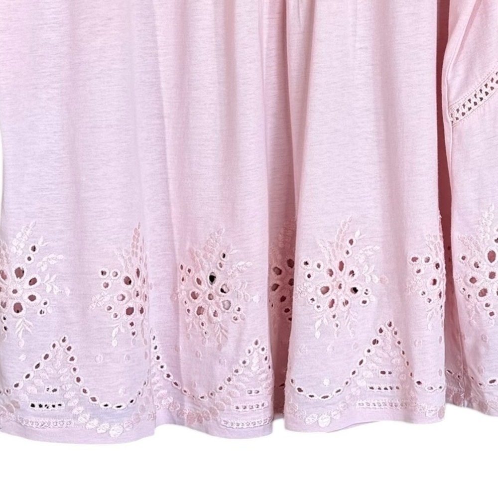 Sundance Light Pink Eyelet Lace Peasant Blouse - Picture 8 of 8